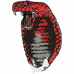 Snake Embroidery Design 4